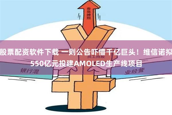 股票配资软件下载 一则公告吓懵千亿巨头！维信诺拟550亿元投建AMOLED生产线项目